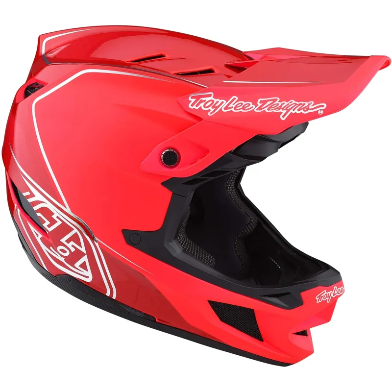 Troy Lee Designs D4 Composite Full Face MTB Helmet Shadow Glo Red-7